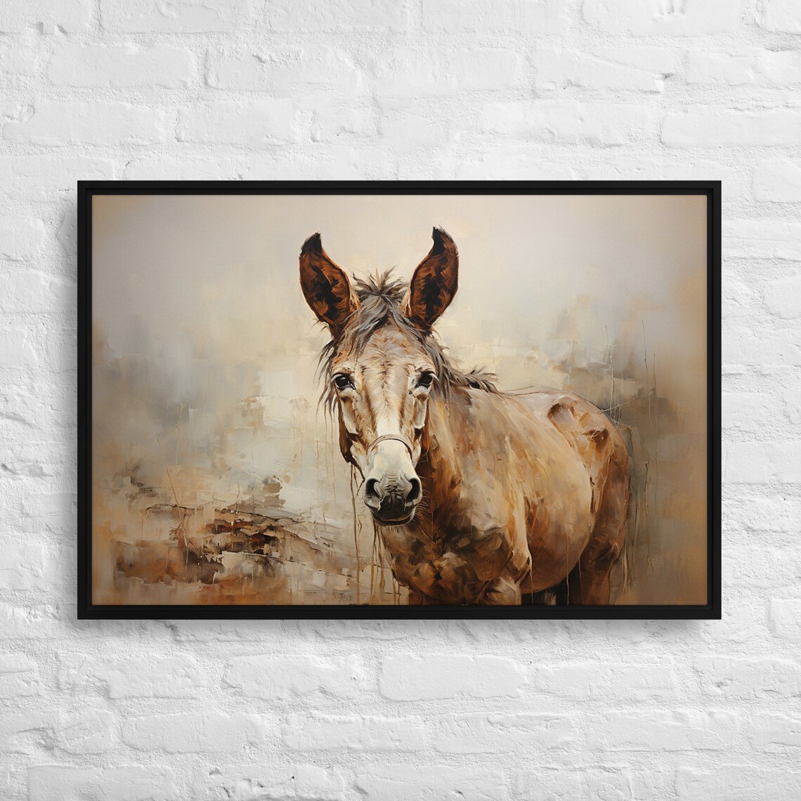 Bidtheewell Mule Art Print, Country Office Decor