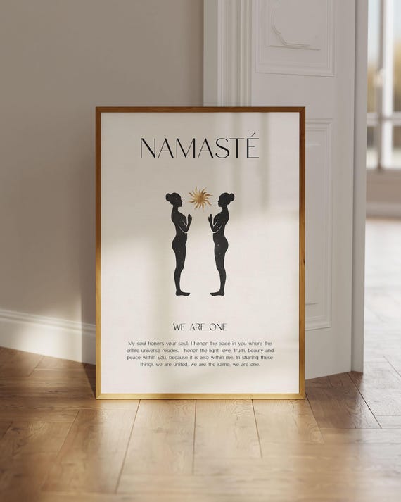 Namaste Yoga Meditation Spiritual Art Print