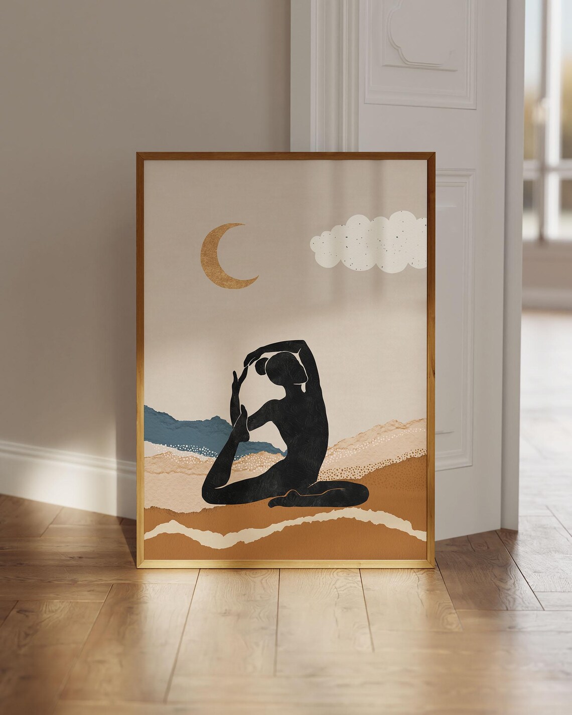 Yoga Pose Wall Art Print, Studio Fitness Decor