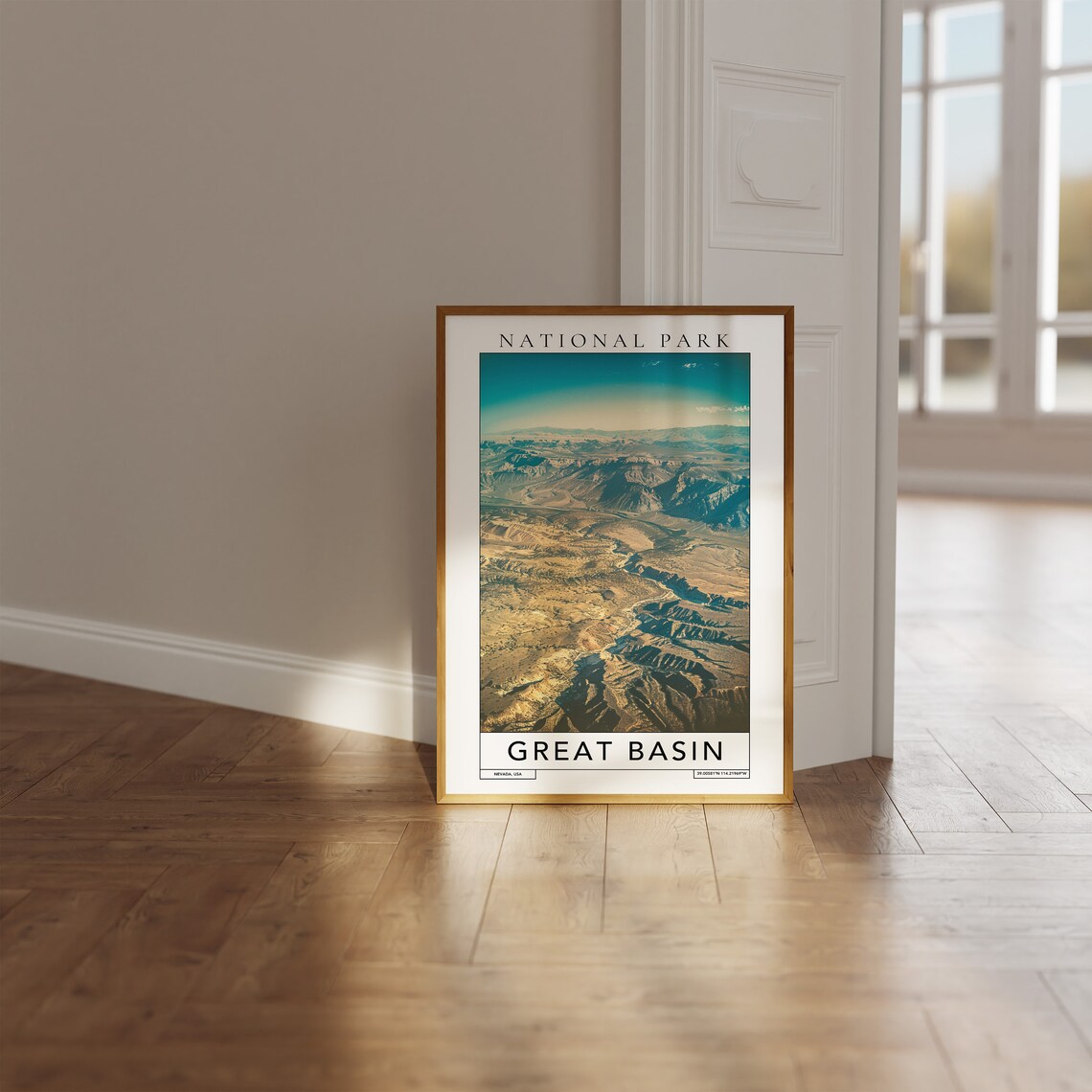 Great Basin National Park Nevada Desert Canyon Aerial View Travel Poster - Image 3