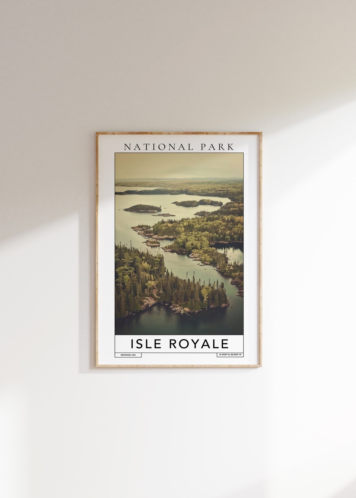 Isle Royale National Park Travel Print Isle Royale Michigan Travel Poster Isle Royale Gift Print Travel Print National Park Wall Art