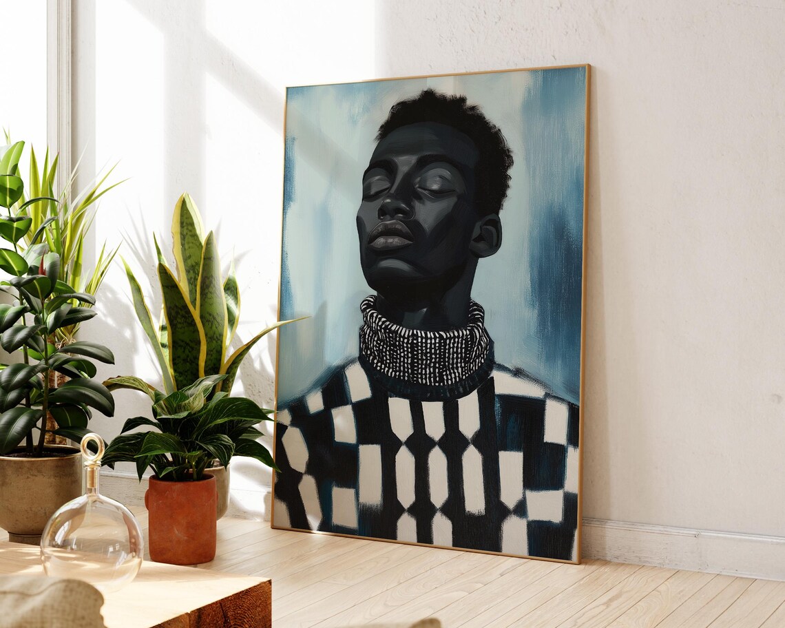 Geometrical People Art Print, Afrocentric Decor - Image 3