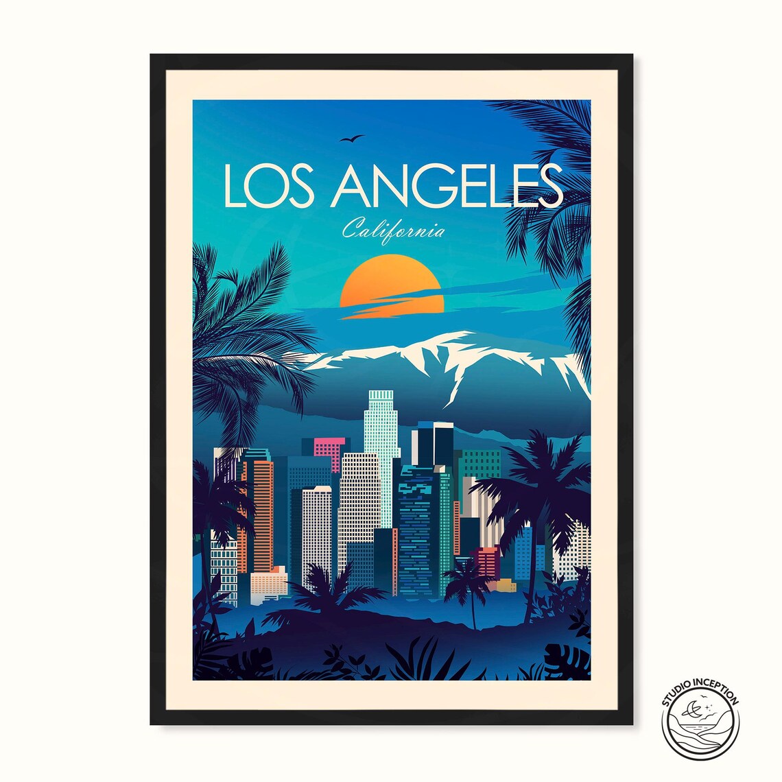 Los Angeles California Travel Print Poster