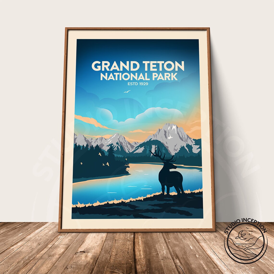 Grand Teton National Park Travel Poster Print - Image 3
