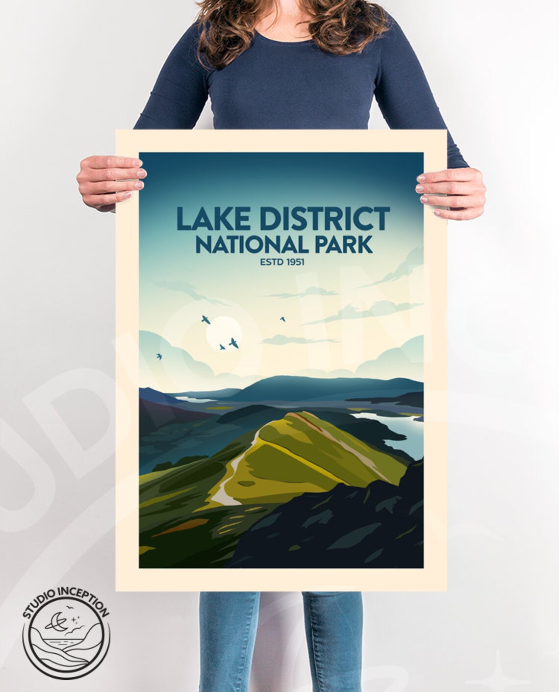 Lake District Catbells Travel Poster, Established 1951 - Image 3