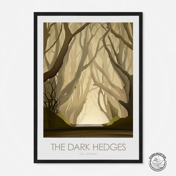The Dark Hedges, Northern Ireland Travel Poster