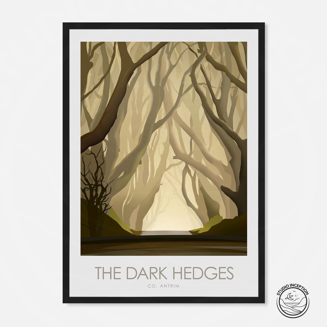 The Dark Hedges, Northern Ireland Travel Poster