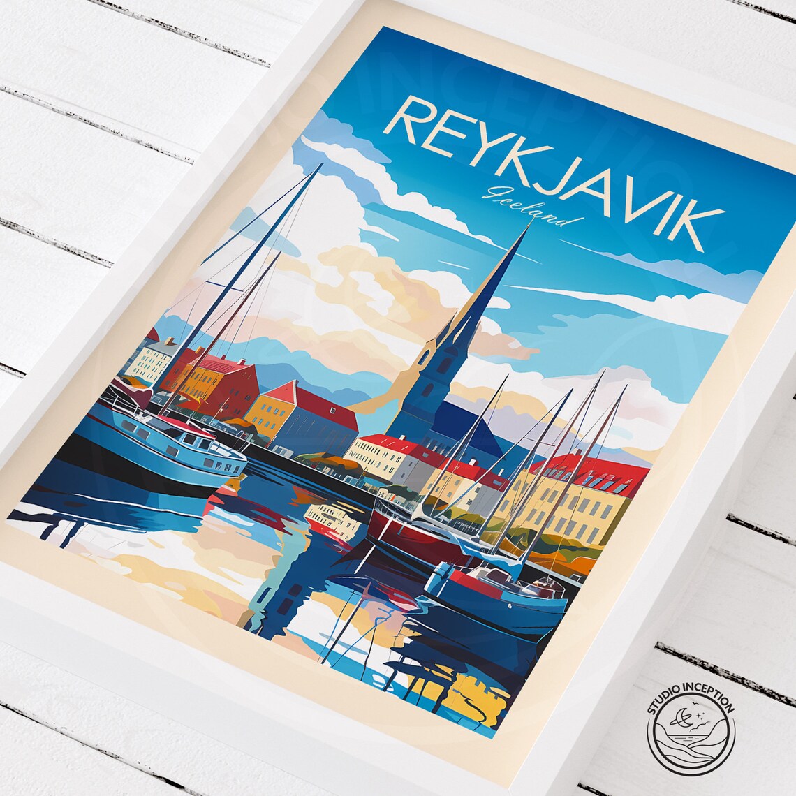 Reykjavik Travel Poster Print, Iceland Travel Poster - Image 2