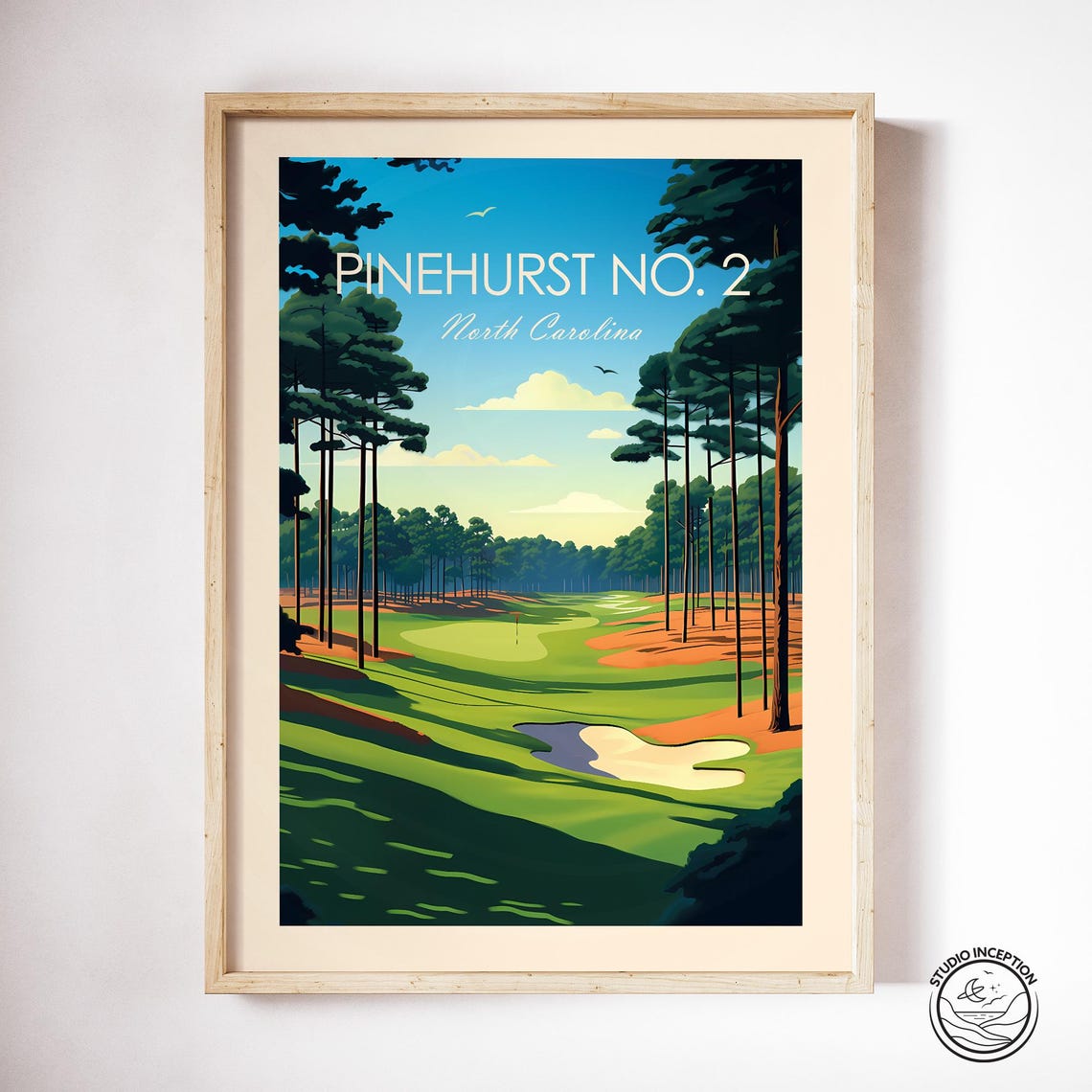 Pinehurst No 2 North Carolina Golf Course Fairway Travel Poster - Image 2