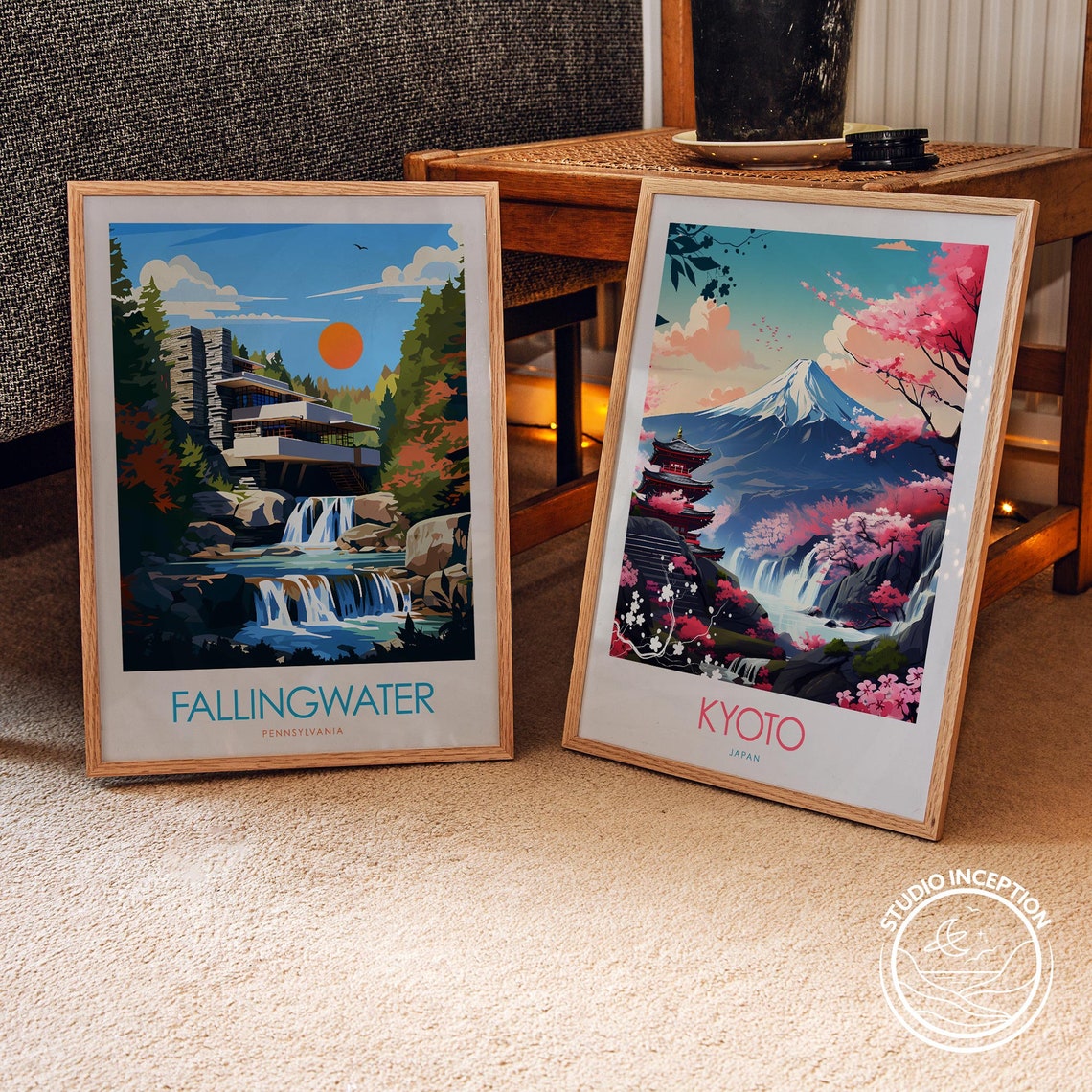 Fallingwater Pennsylvania Frank Lloyd Wright Architecture Poster - Image 3