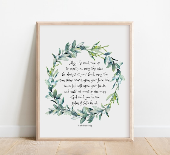 May the Road Rise Up to Meet You Irish Blessing Prayer Poster