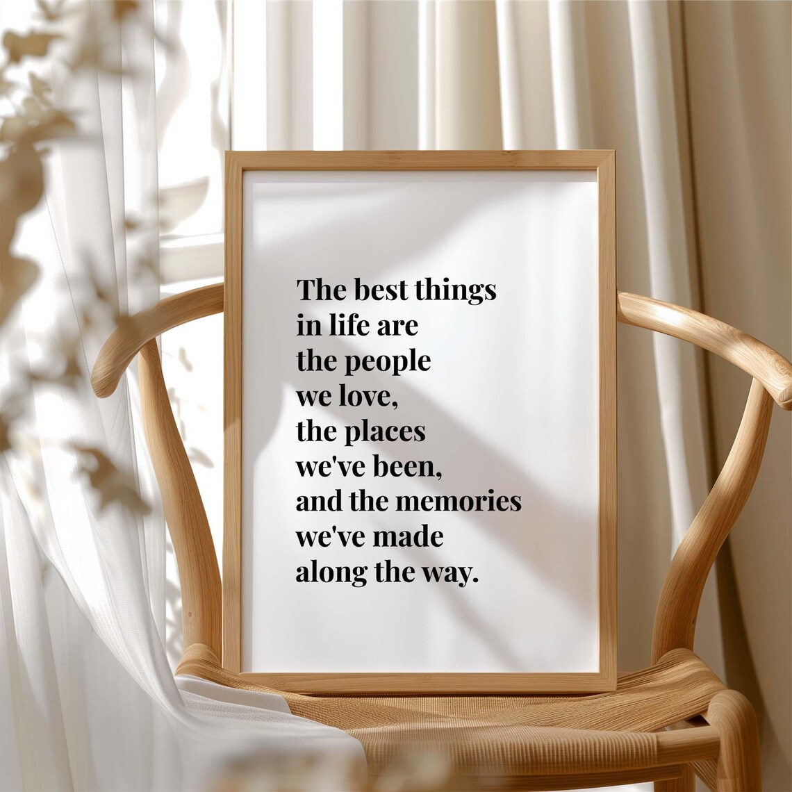 The Best Things In Life Inspirational Quote Poster