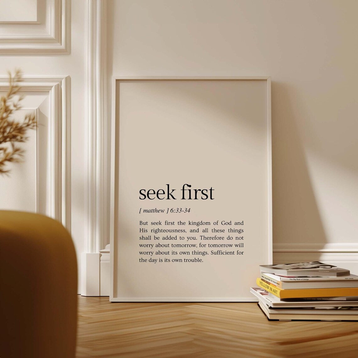 Matthew 6:33-34 Seek First The Kingdom Print