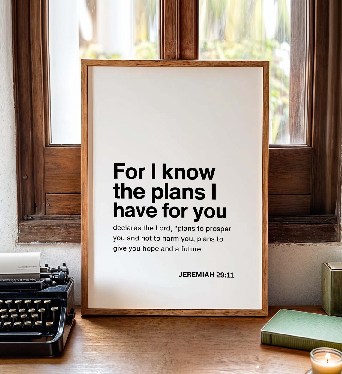 Jeremiah 2911 Niv For I Know The Plans Have You Print Bible Verse Wall Art Christian Scripture