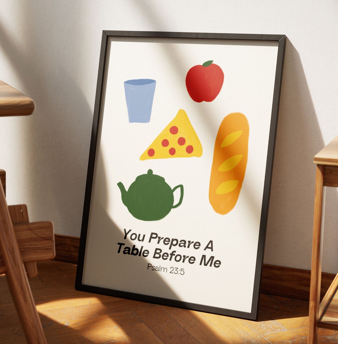 You Prepare A Table Before Me Psalm 23:5 Modern Kitchen Poster - Image 3