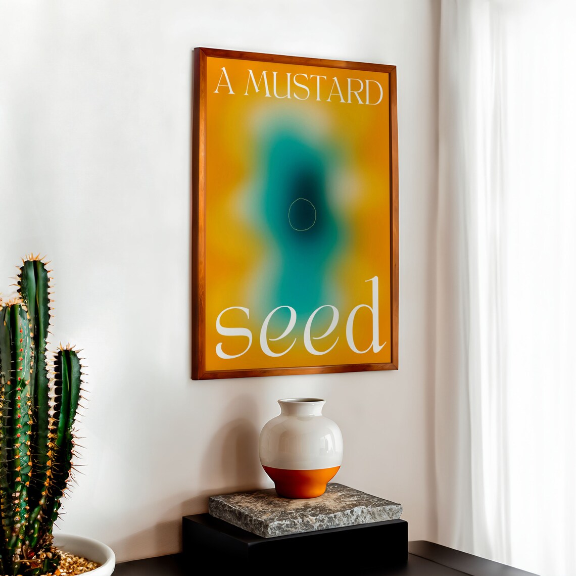 Mustard Seed Bible Verse Wall Art, Modern Aesthetic - Image 2