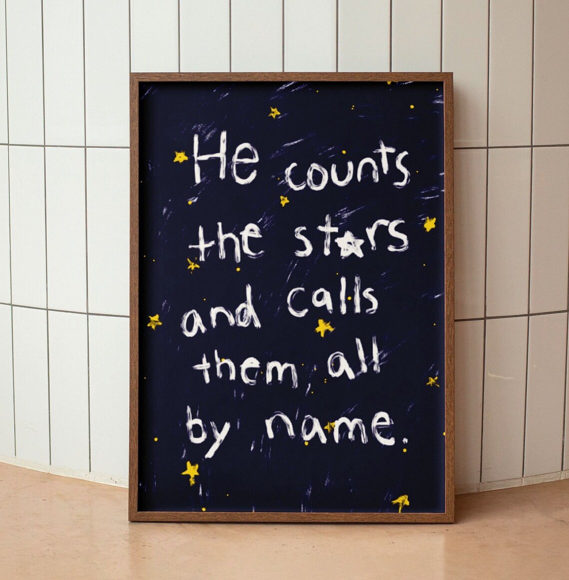 Psalm 147:4 He Counts the Stars Art Print - Image 3