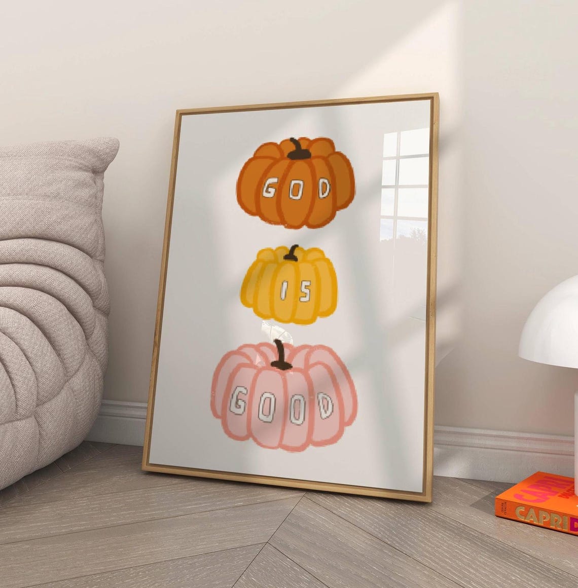God Is Good Pumpkin Trio Fall Harvest Faith Home Decor Poster - Image 2