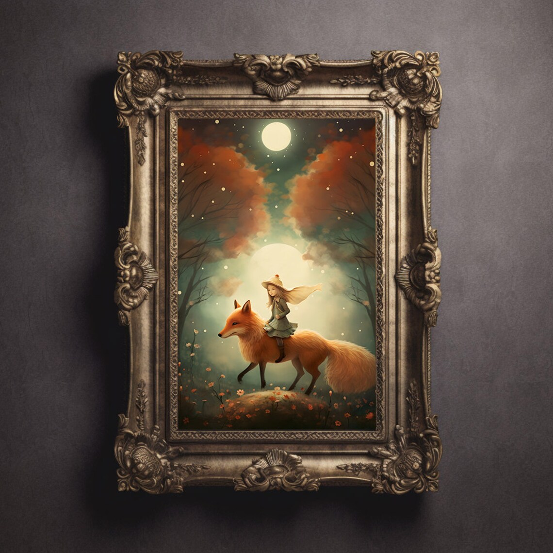 Fox Nursery Art Print, Woodland Animals Decor - Image 2