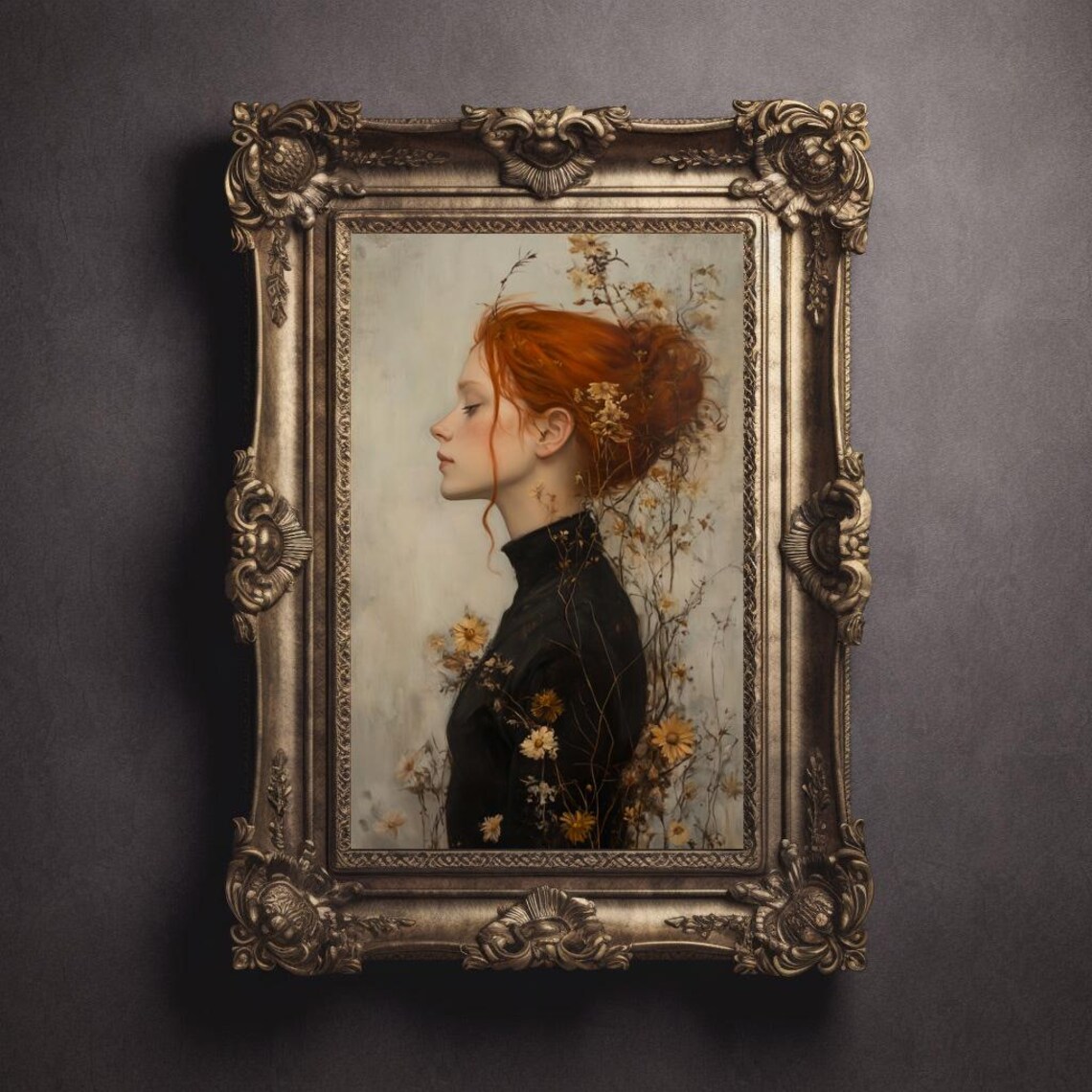 Vintage Lady Portrait, Victorian Aesthetic Art Print - Image 3