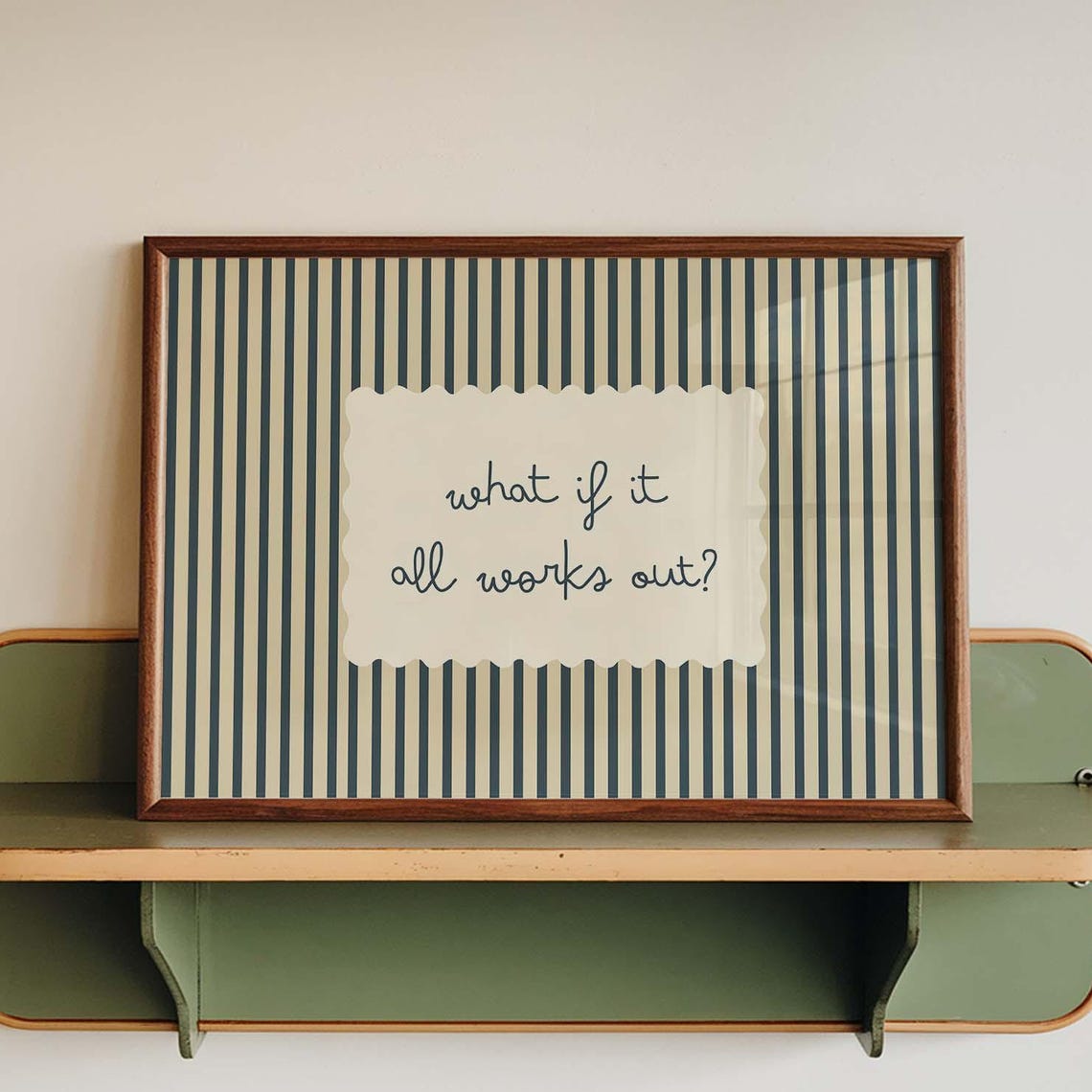 What If It All Works Out Positive Affirmation Typography Poster