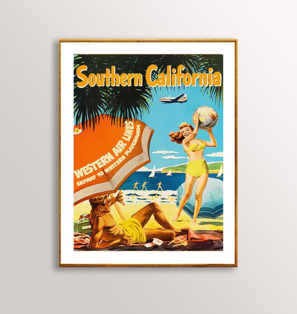 Southern California Vintage Travel Poster