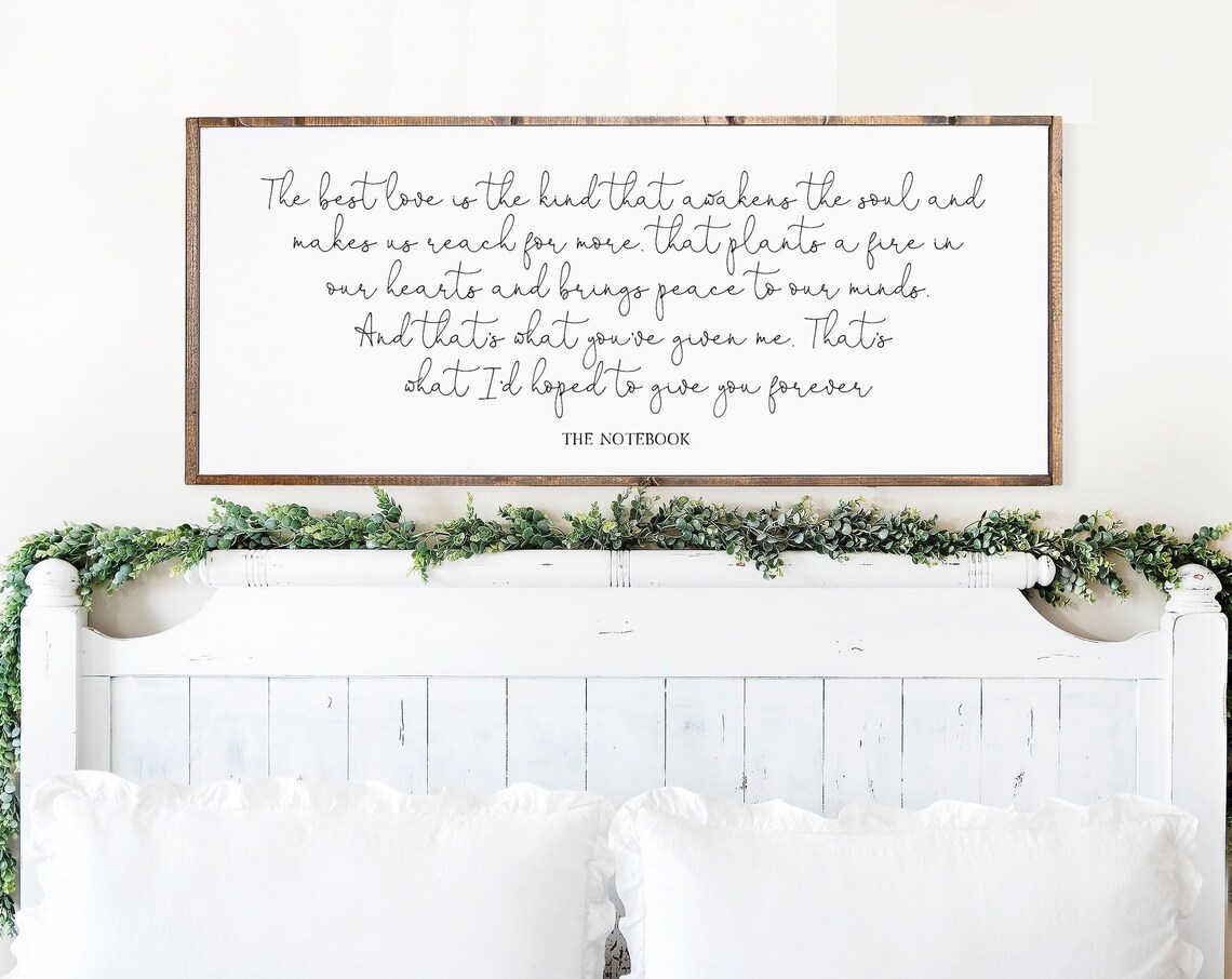 The Notebook-Inspired Love Quote Art Print, Romantic Decor
