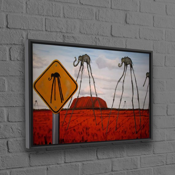 Bedroom Decor Art Surreal Wall Hangings Famous Poster Home Decoration Elephants Canvas Salvador Dali 3d