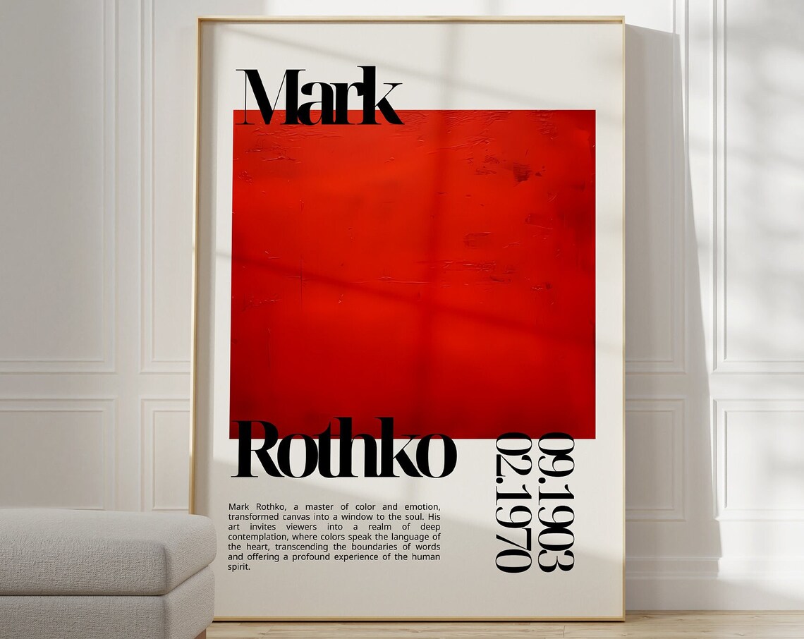 Mark Rothko Birthday Gift Idea Art Print