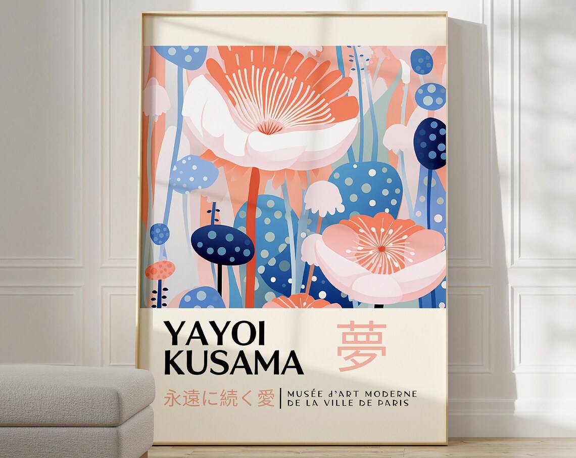 Yayoi Kusama Japanese Abstract Home Wall Art Print