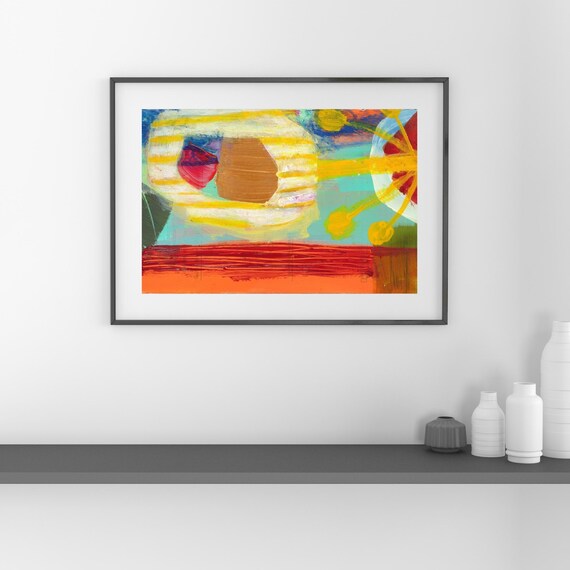 Abstract Colorful Wall Art Boho Eclectic Wall Art Abstract Vibrant Print Uplifting Art Bright Colors Print Textured Abstract Art Print