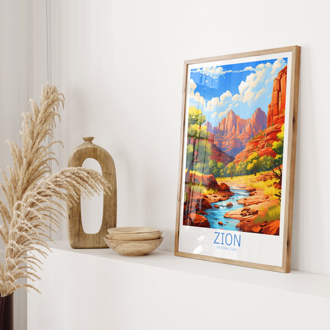 Zion National Park Poster Zion National National Park Print Zion Poster Zion Wall Art Zion National Park Art Print Utah - Image 2
