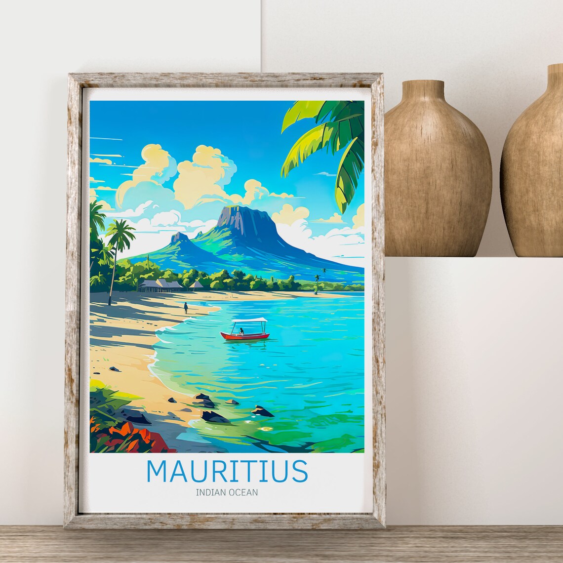 Mauritius Travel Poster, Africa Wall Art Print - Image 2