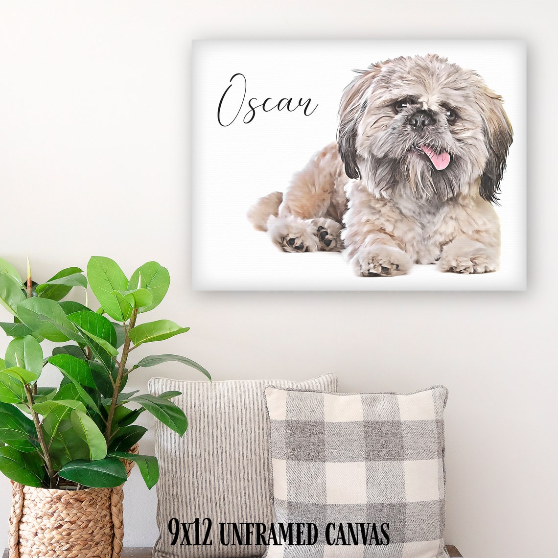 Personalized Oil Effect Dog Portrait with Name Custom Pet Poster - Image 3