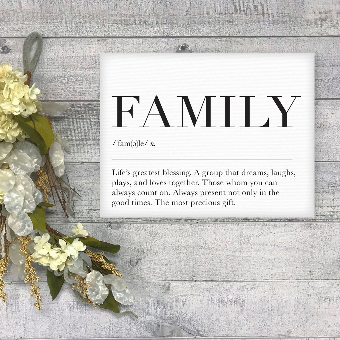 Family Definition Dictionary Style Farmhouse Wood Framed Wall Art - Image 3