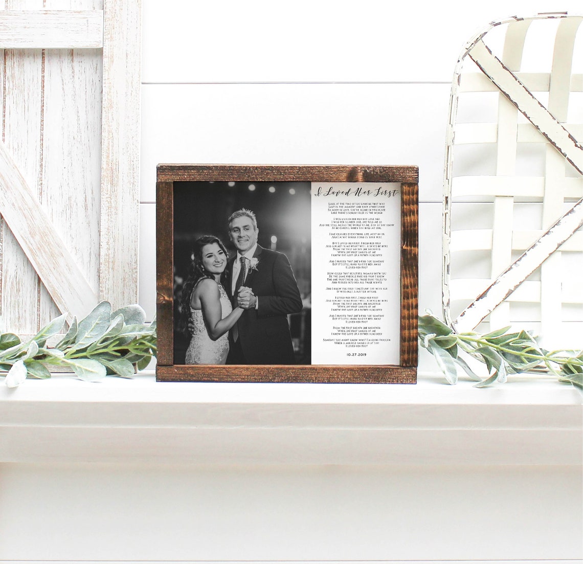 "I Loved Her First" Father Daughter Dance Song Lyric Wedding Poster - Image 2