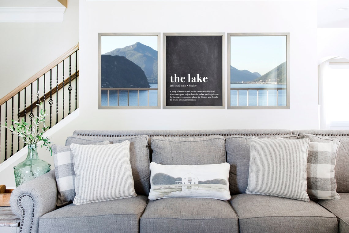 The Lake Definition Print Chalkboard Style Lake House Wall Decor - Image 3
