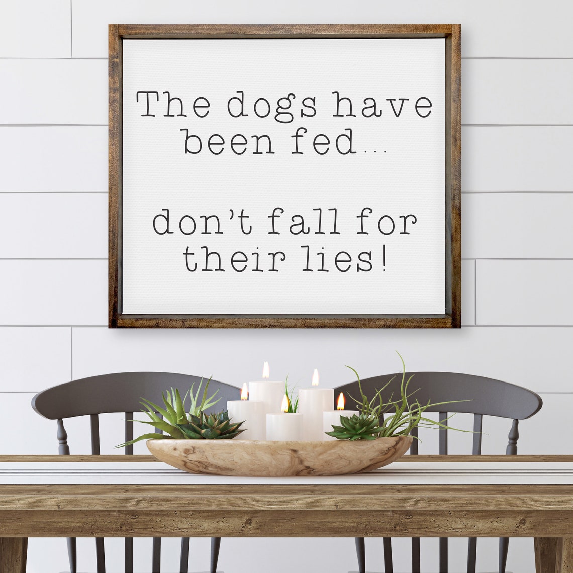 The Dogs Have Been Fed Don't Fall for Their Lies Funny Dog Poster - Image 3