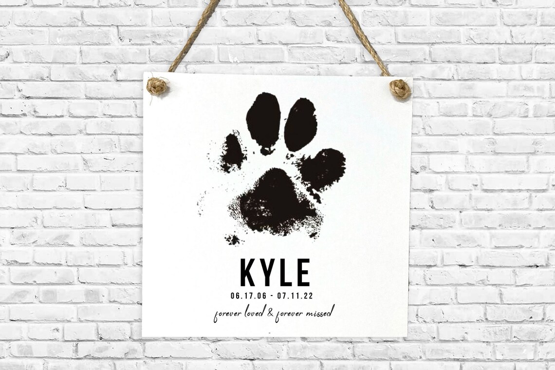 Ink Paw Print Memorial Custom Paw Print Art Print - Image 2
