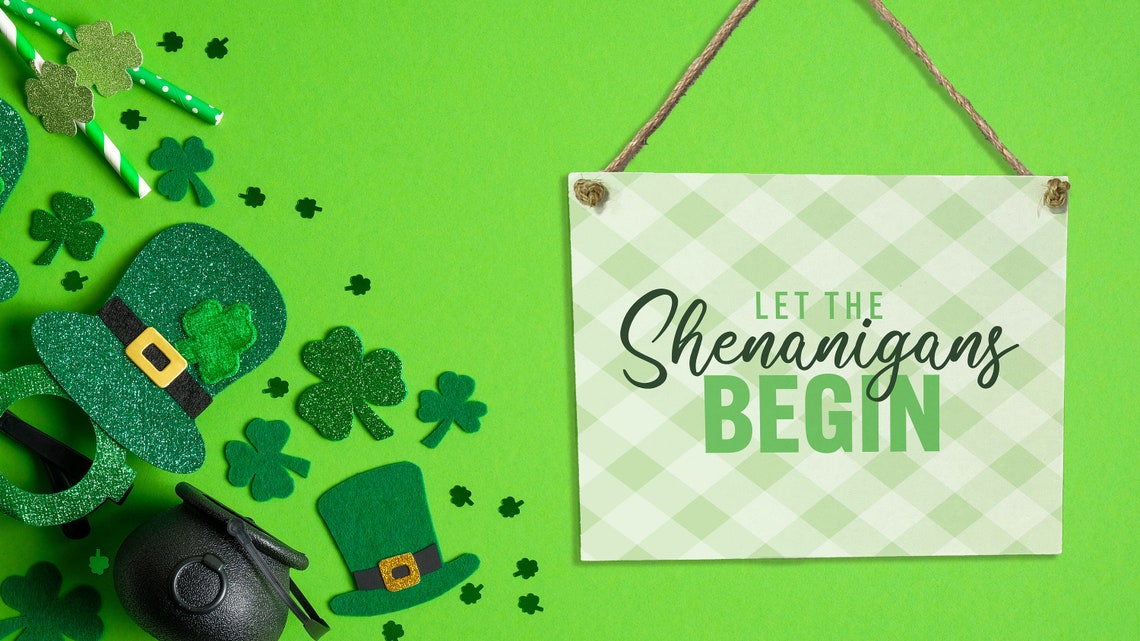 Let the Shenanigans Begin St. Patricks Day Green Party Poster - Image 3