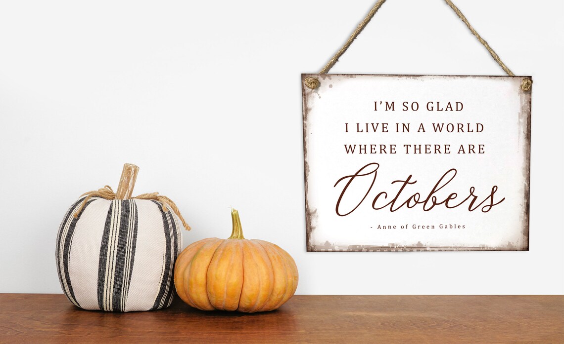 Glad We Live With Octobers Fall Wall Art Print - Image 2