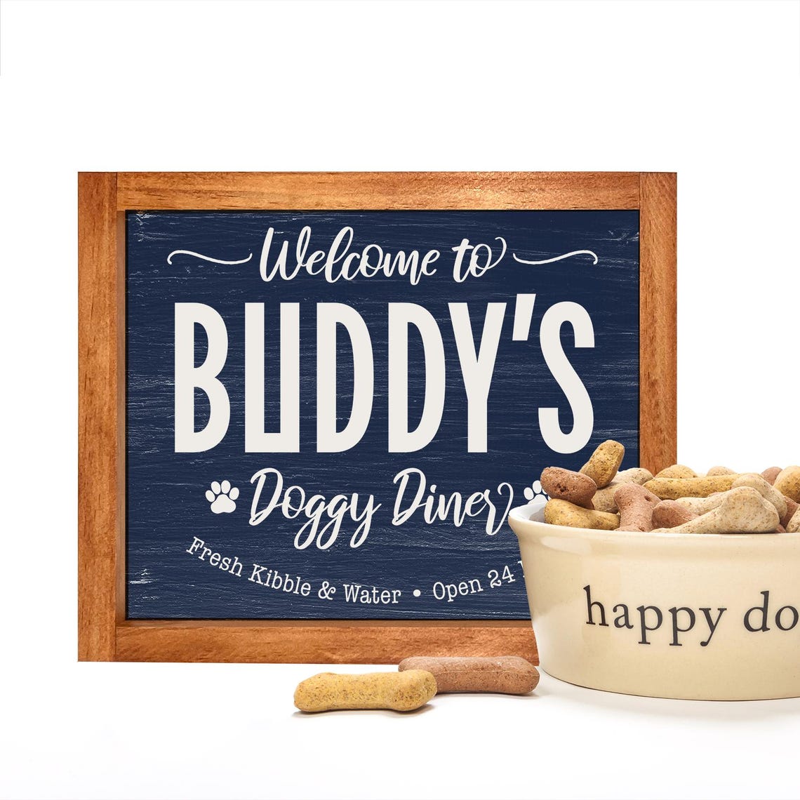 Welcome To Your Dogs Doggy Diner Funny Dog Decor Pet Parent Signs Signs For Puppies Dog Food Dog Kibble Signs Custom Decor - Image 3