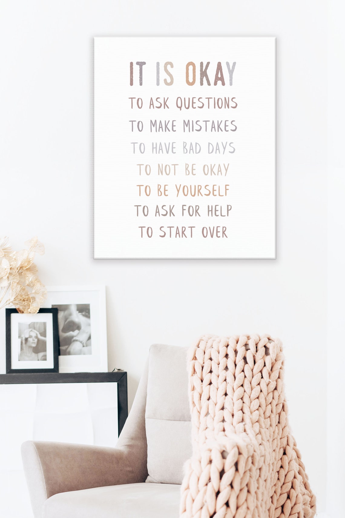 It Is Okay List Kids Daily Affirmation Boho Classroom Poster - Image 3