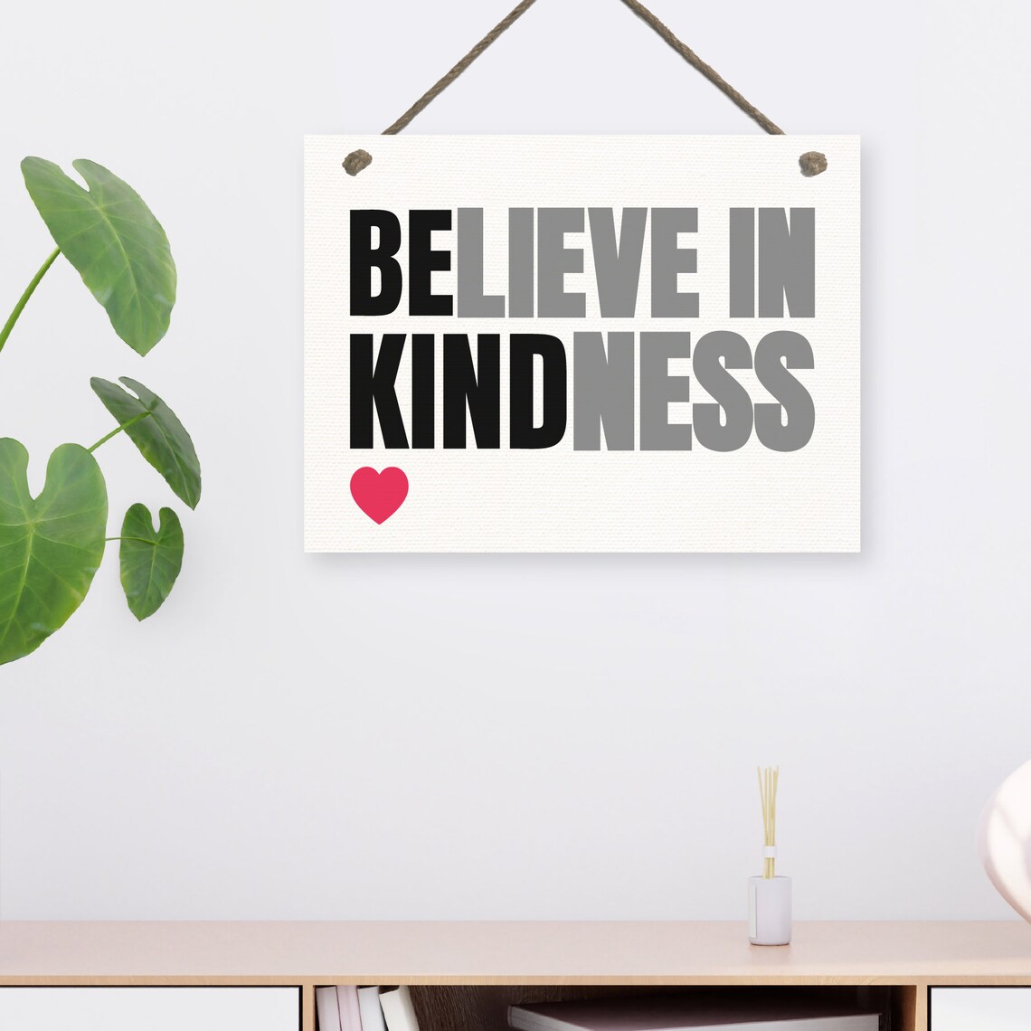 Believe In Kindness Motivational Quote Art Print - Image 2