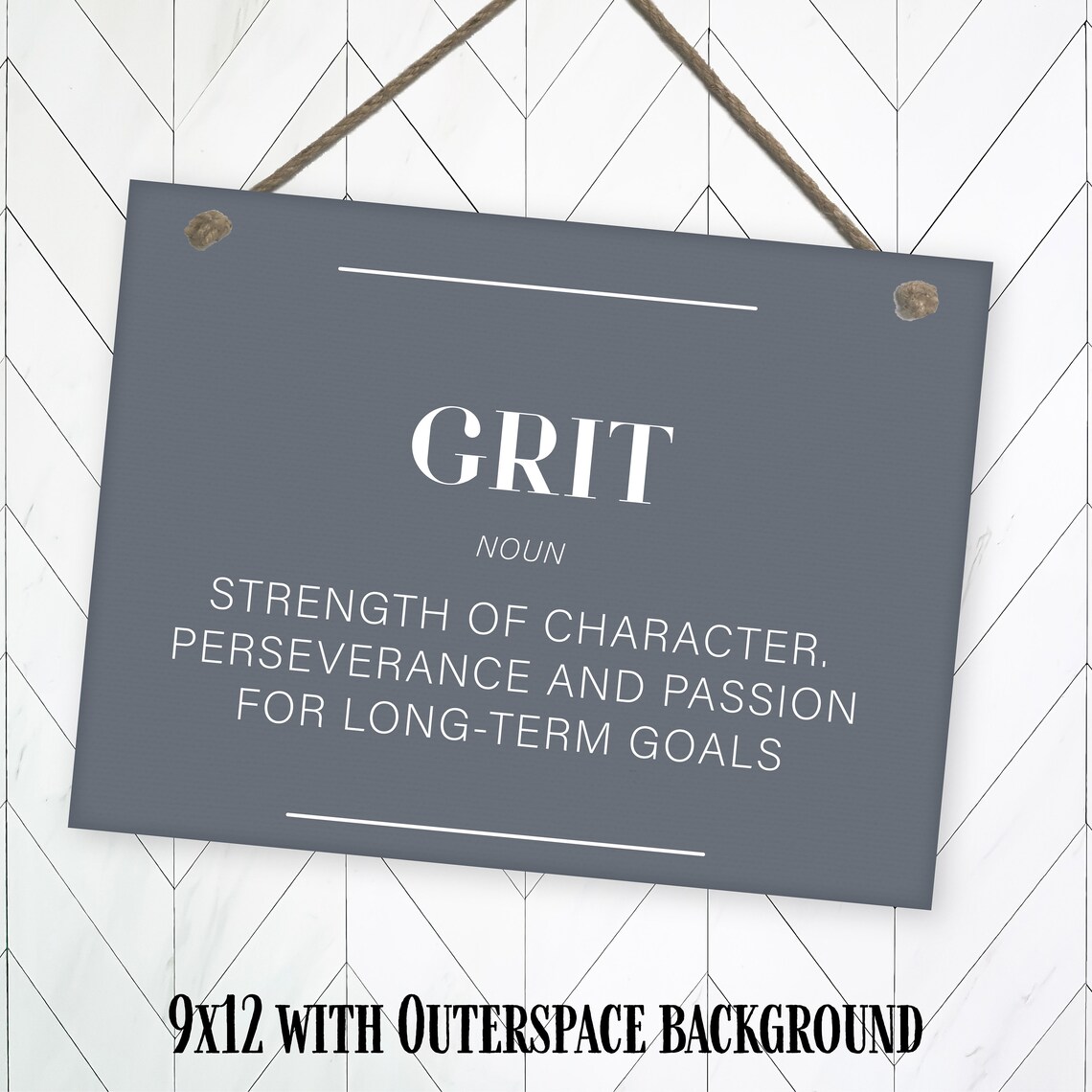 The Definition Of Grit Typography Art Print, Office Decor - Image 2