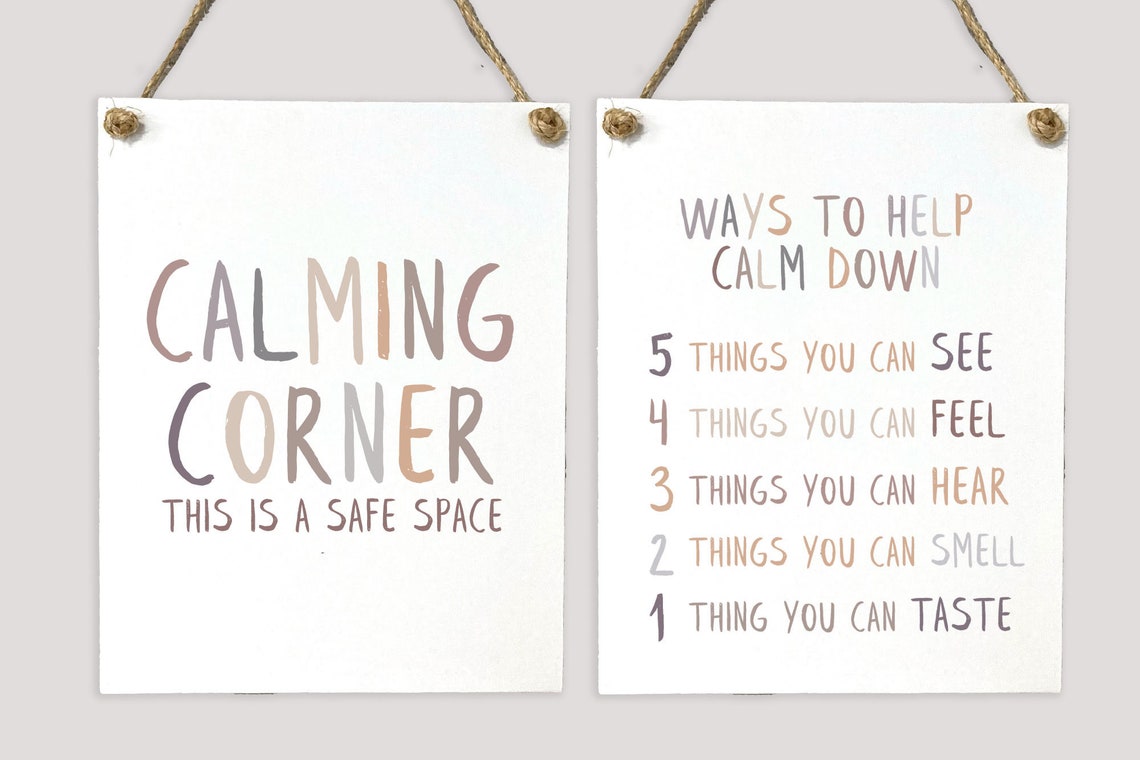Calming Corner Safe Space Kids Mindfulness Two Piece Set Poster - Image 2