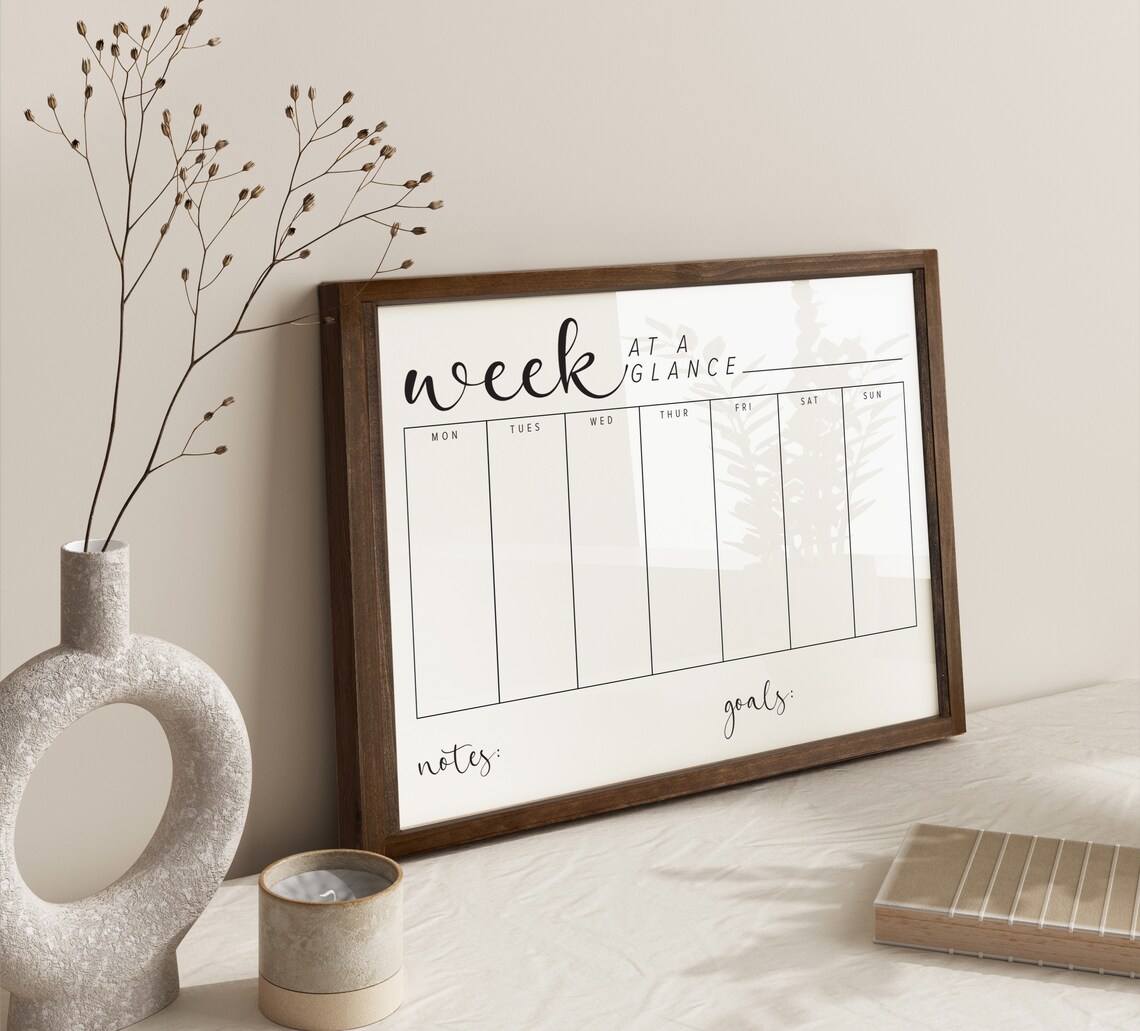 Week At A Glance Family Activity Planner Calendar - Image 3