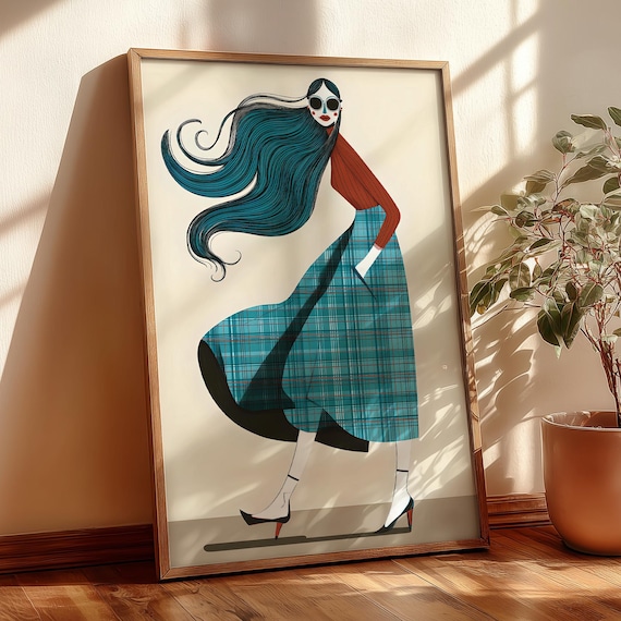 Woman Fashion Illustration Art Soft Colors Wall Print Home Decor For Her