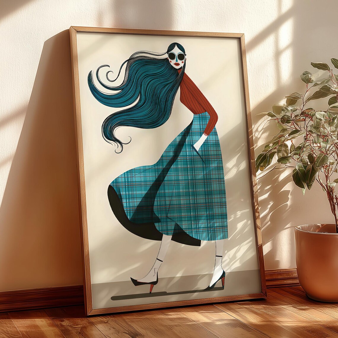 Woman Fashion Illustration Art Soft Colors Wall Print Home Decor For Her