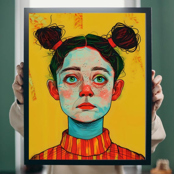 Still Art Print Instant Wall Portrait Illustration